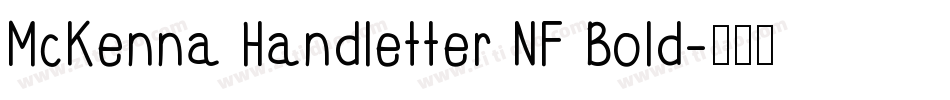 McKenna Handletter NF Bold字体转换